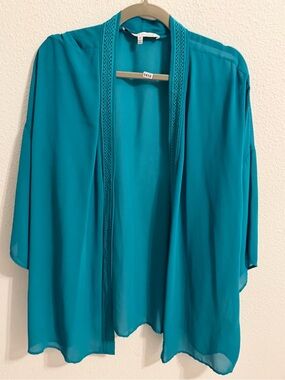 Collective Concepts Teal Open-Front Women's Tunic